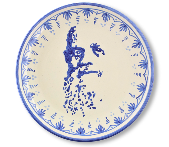 PLATO CERÁMICA ARTESANAL AZUL